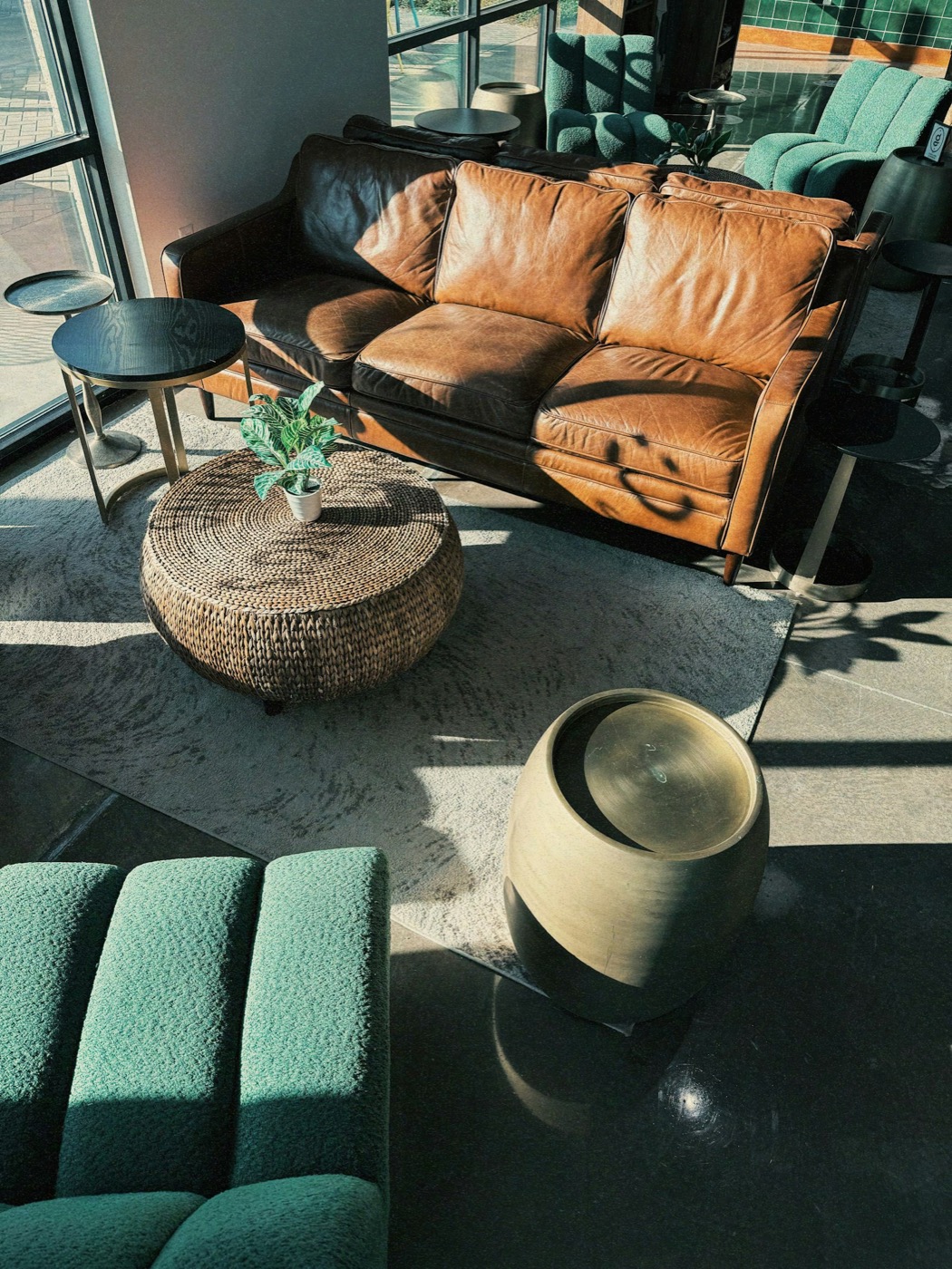 Sunlit interior with solar control film
